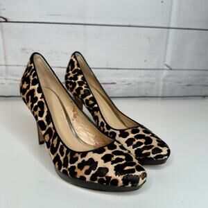 Coach | Giovanna Calf Hair Leopard Print Heels size 6.5